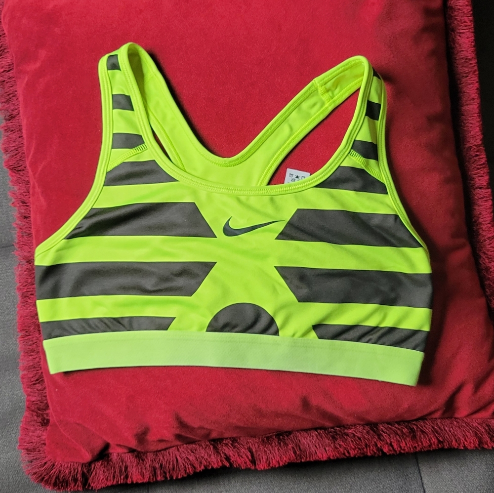 Nike  Dri Fit Sport Bra Bright Yellow/Black Size M